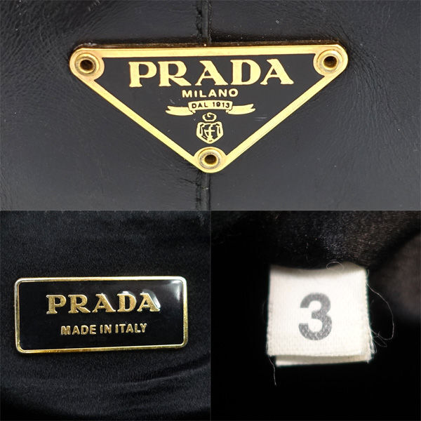 Prada Vintage Black Leather Boston Bag | 1990s Era
