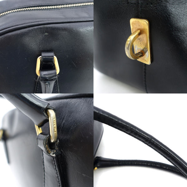 Prada Vintage Black Leather Boston Bag | 1990s Era
