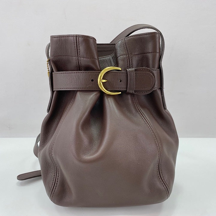 Vintage Coach Bucket Bag – Dark Brown Glove-Tanned Leather