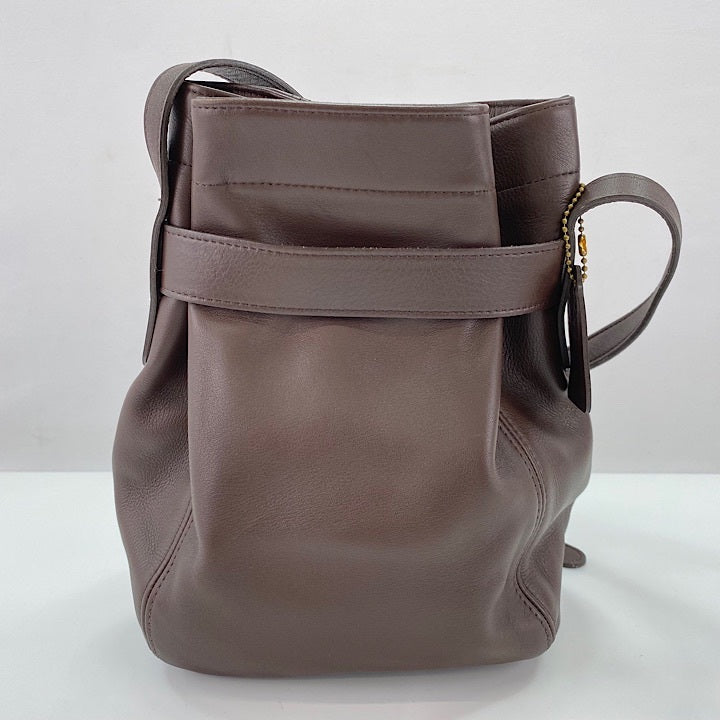 Vintage Coach Bucket Bag – Dark Brown Glove-Tanned Leather