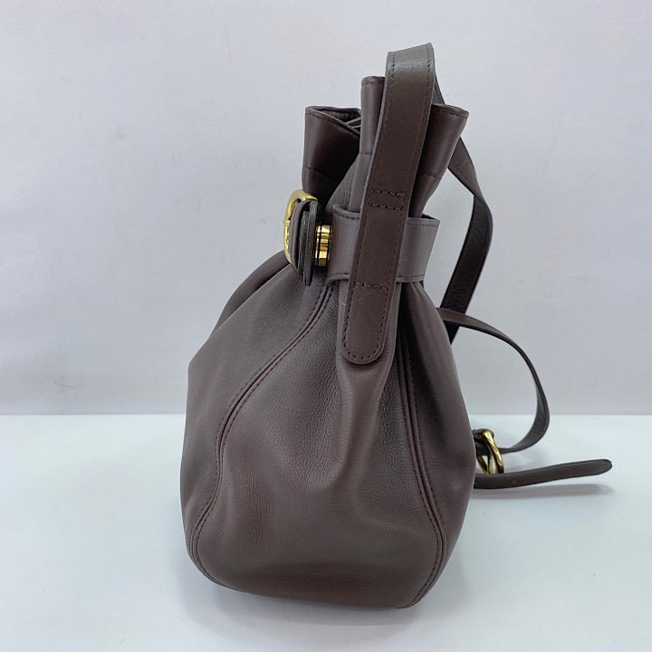 Vintage Coach Bucket Bag – Dark Brown Glove-Tanned Leather