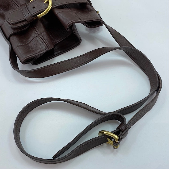 Vintage Coach Bucket Bag – Dark Brown Glove-Tanned Leather