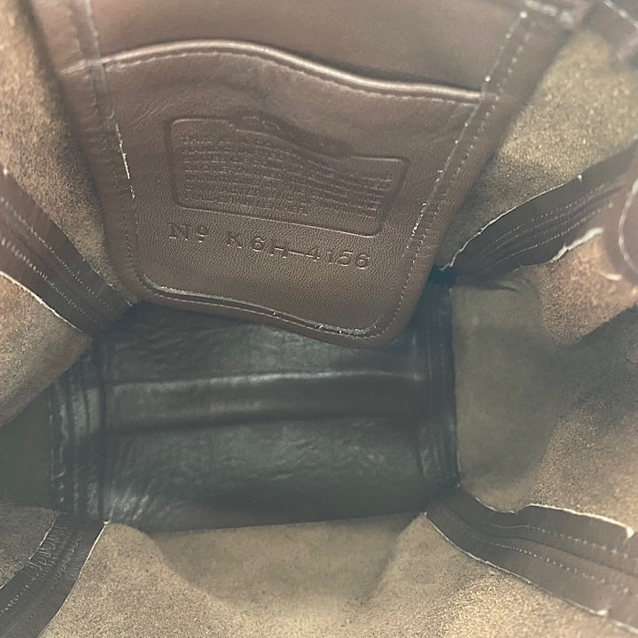 Vintage Coach Bucket Bag – Dark Brown Glove-Tanned Leather