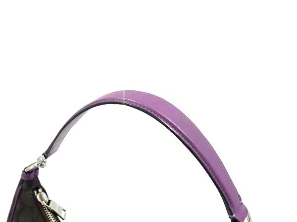 Coach Vintage Signature Hobo Bag with Purple Trim
