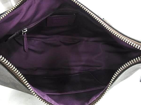 Coach Vintage Signature Hobo Bag with Purple Trim