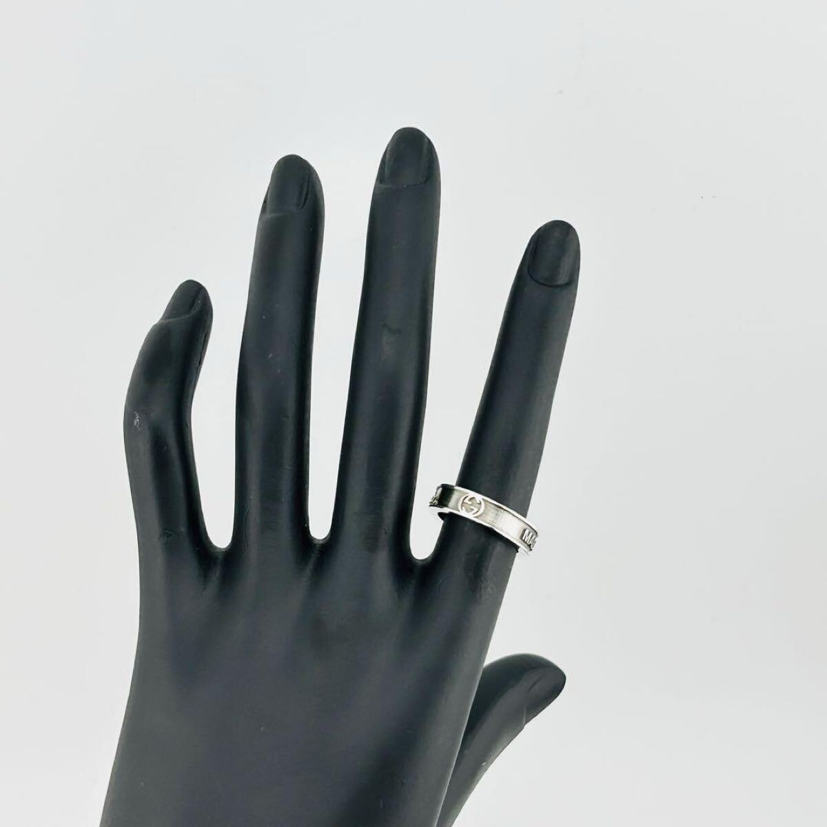 Gucci Made in Italy 925 Sterling Silver Logo Ring – Size 11