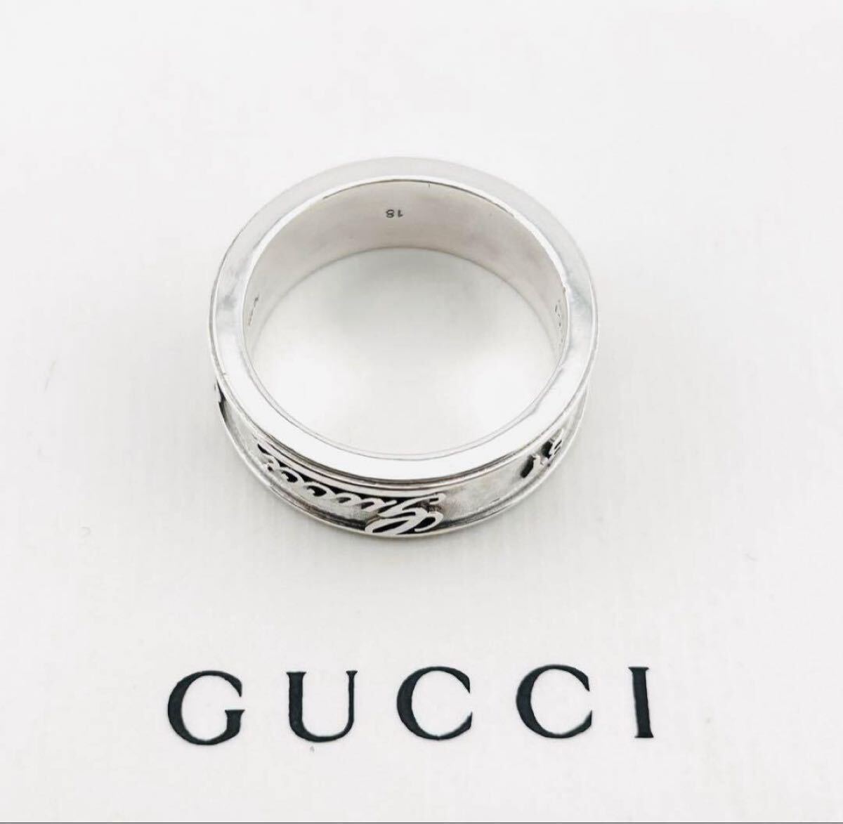 Gucci Made in Italy Sterling Silver Ring – Size 18
