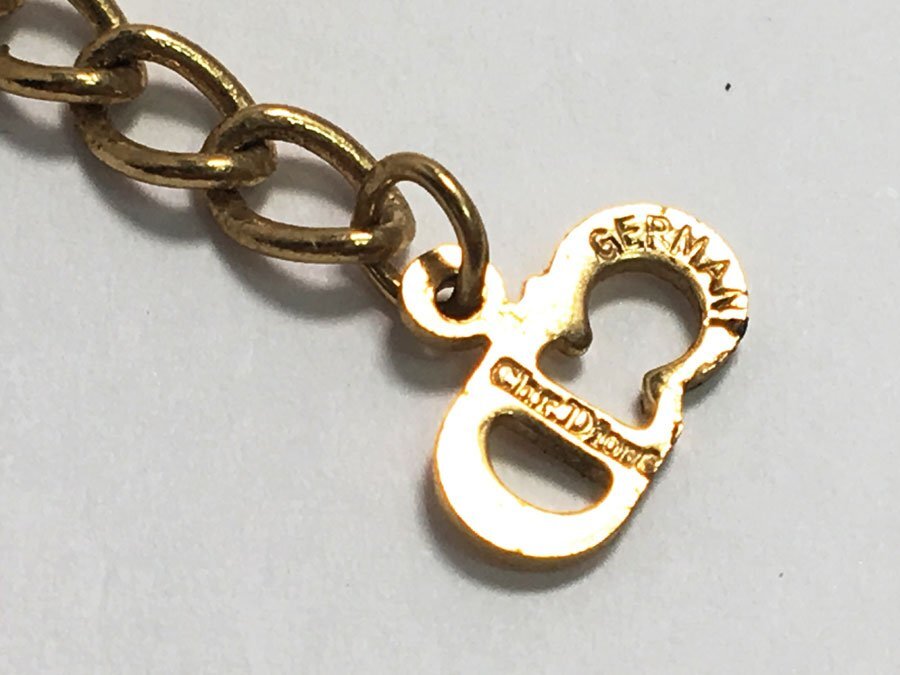 Vintage Christian Dior CD Logo Pendant Necklace