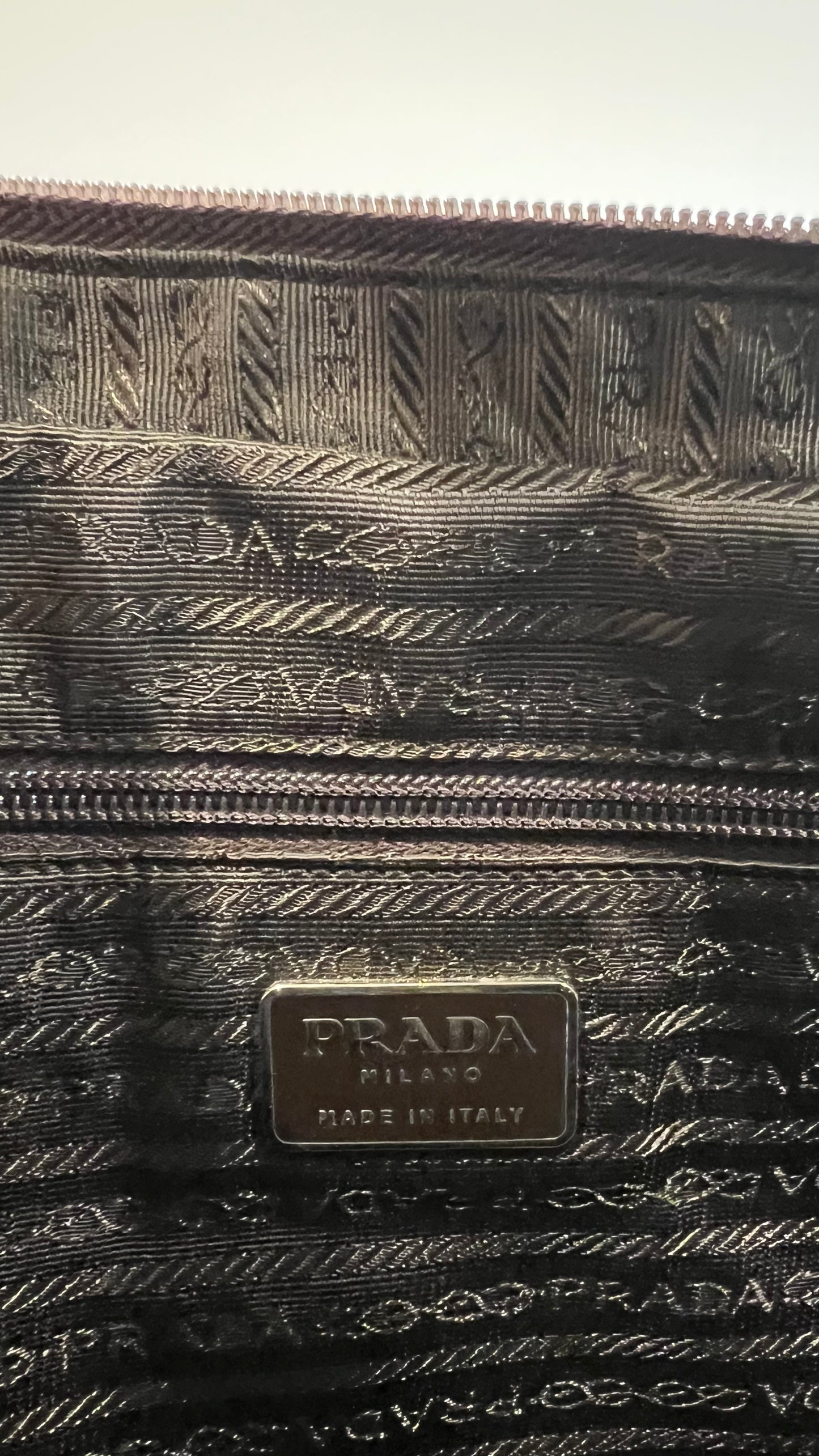 Vintage Prada Green Nylon Briefcase with Leather Trim