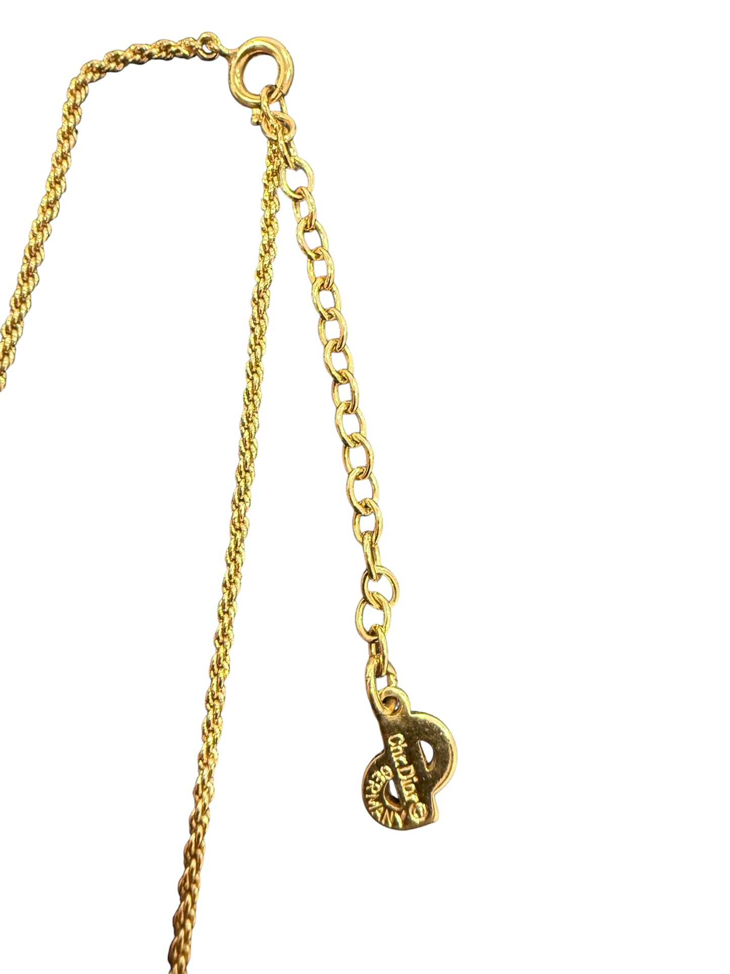 Vintage Christian Dior Octagonal Pendant Necklace