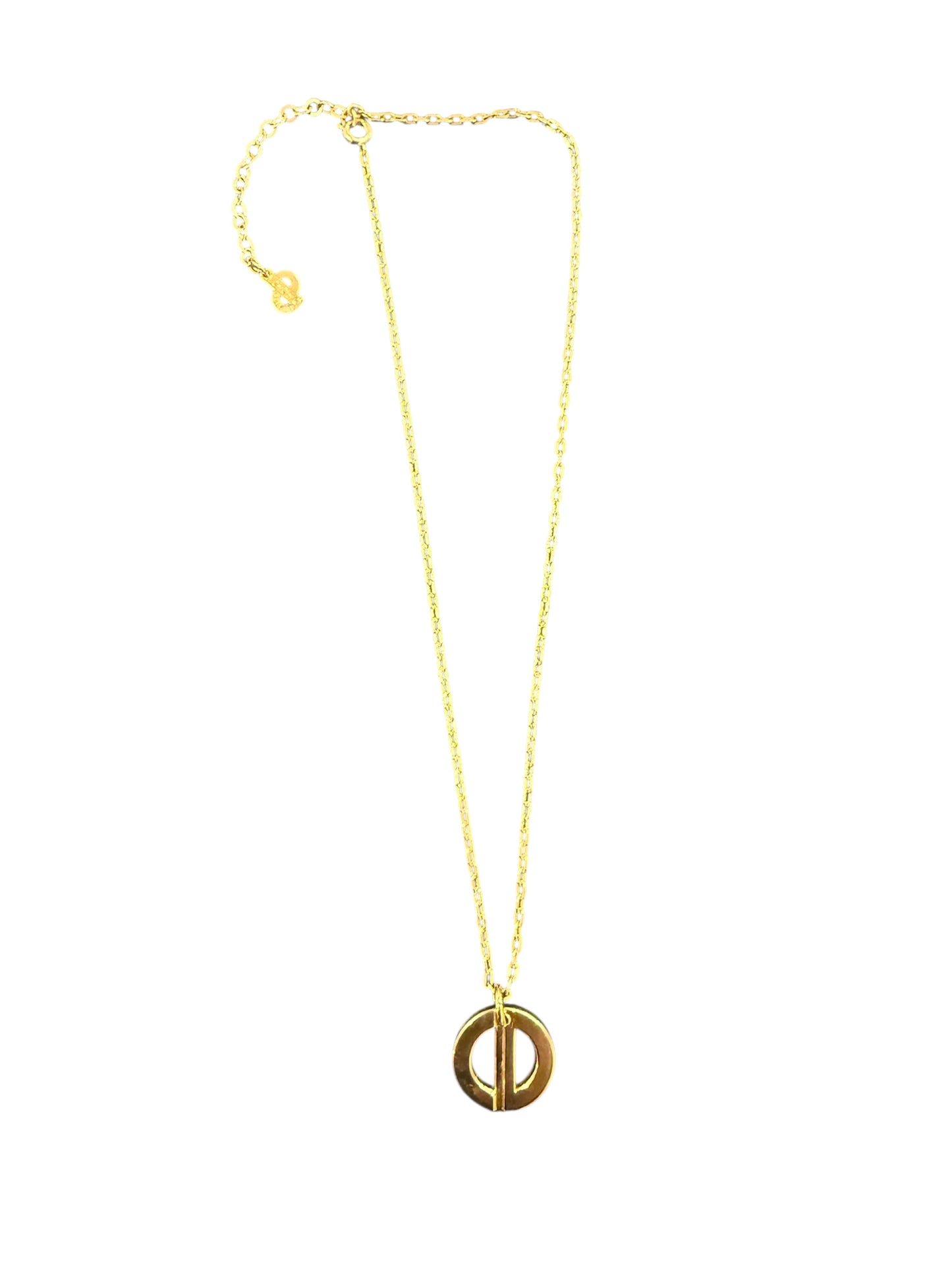 Vintage Christian Dior Gold-Tone Monogram Necklace