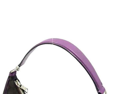 Coach Vintage Signature Hobo Bag with Purple Trim