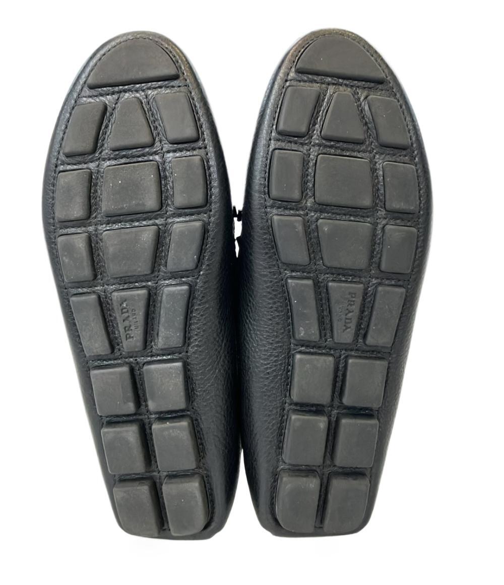 Prada Black Pebbled-Leather Loafers – Made in Italy | Size 35.5