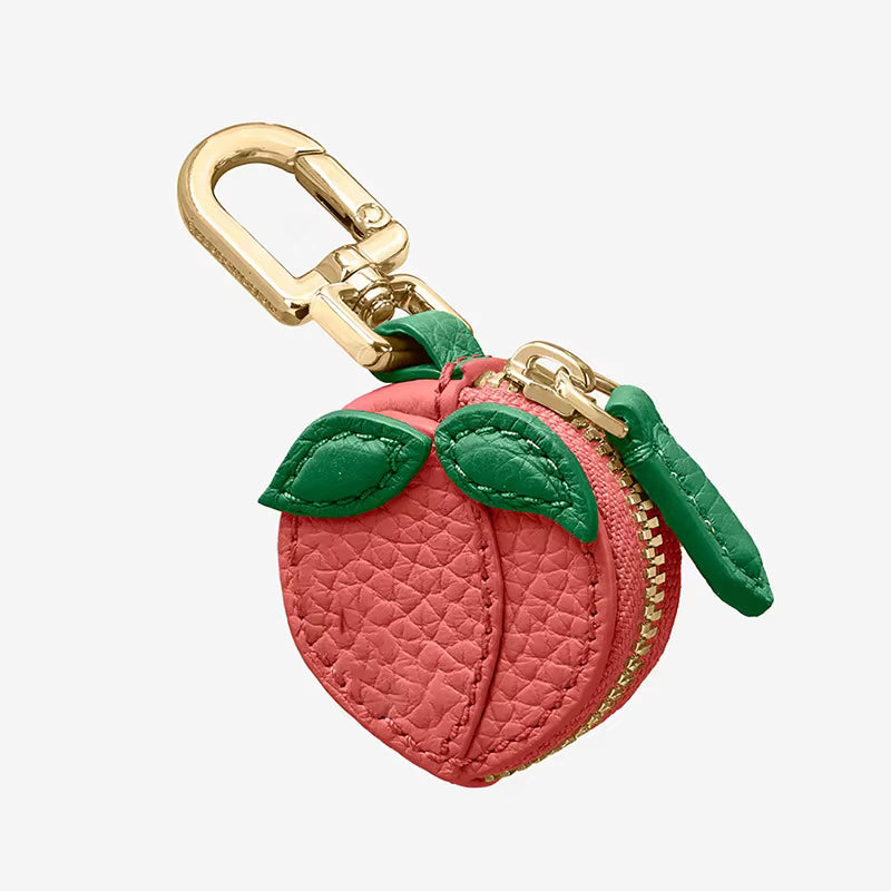 Peach Coin Purse Bag Charm