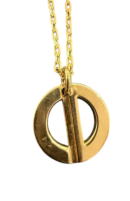 Vintage Christian Dior Gold-Tone Monogram Necklace