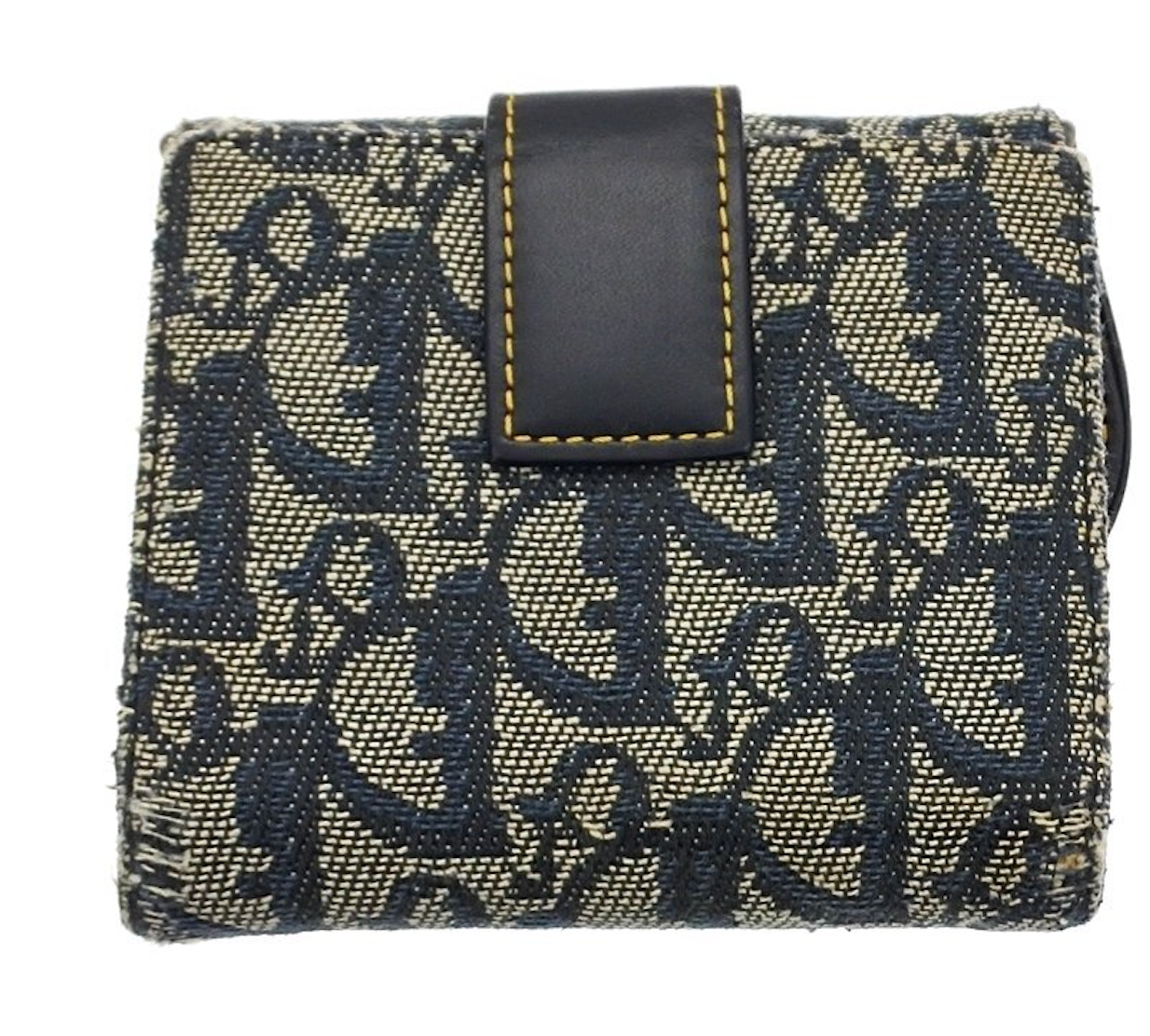 Christian Dior Trotter Saddle Bifold Wallet – Navy Oblique Canvas