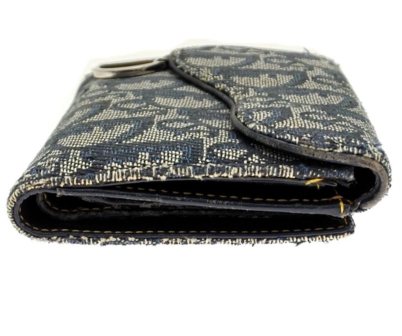 Christian Dior Trotter Saddle Bifold Wallet – Navy Oblique Canvas