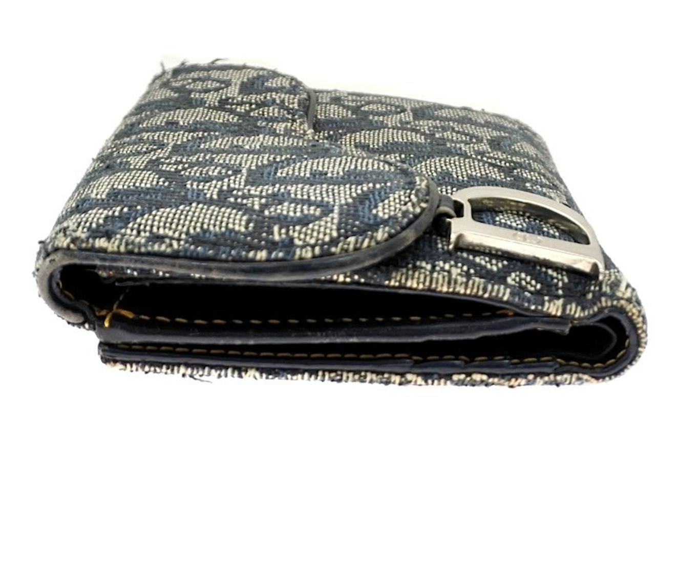 Christian Dior Trotter Saddle Bifold Wallet – Navy Oblique Canvas