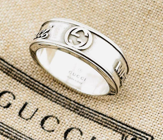 Gucci Made in Italy Sterling Silver Ring – Size 18