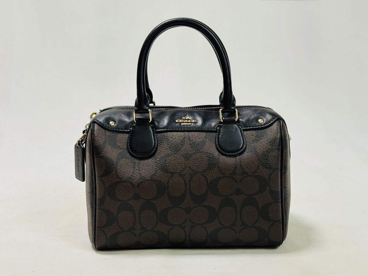 Coach Signature Mini Bennett Satchel in Brown/Black