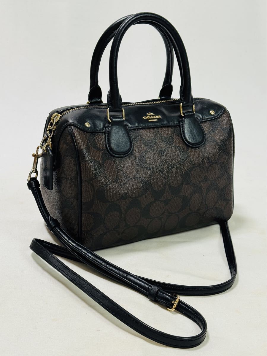 Coach Signature Mini Bennett Satchel in Brown/Black