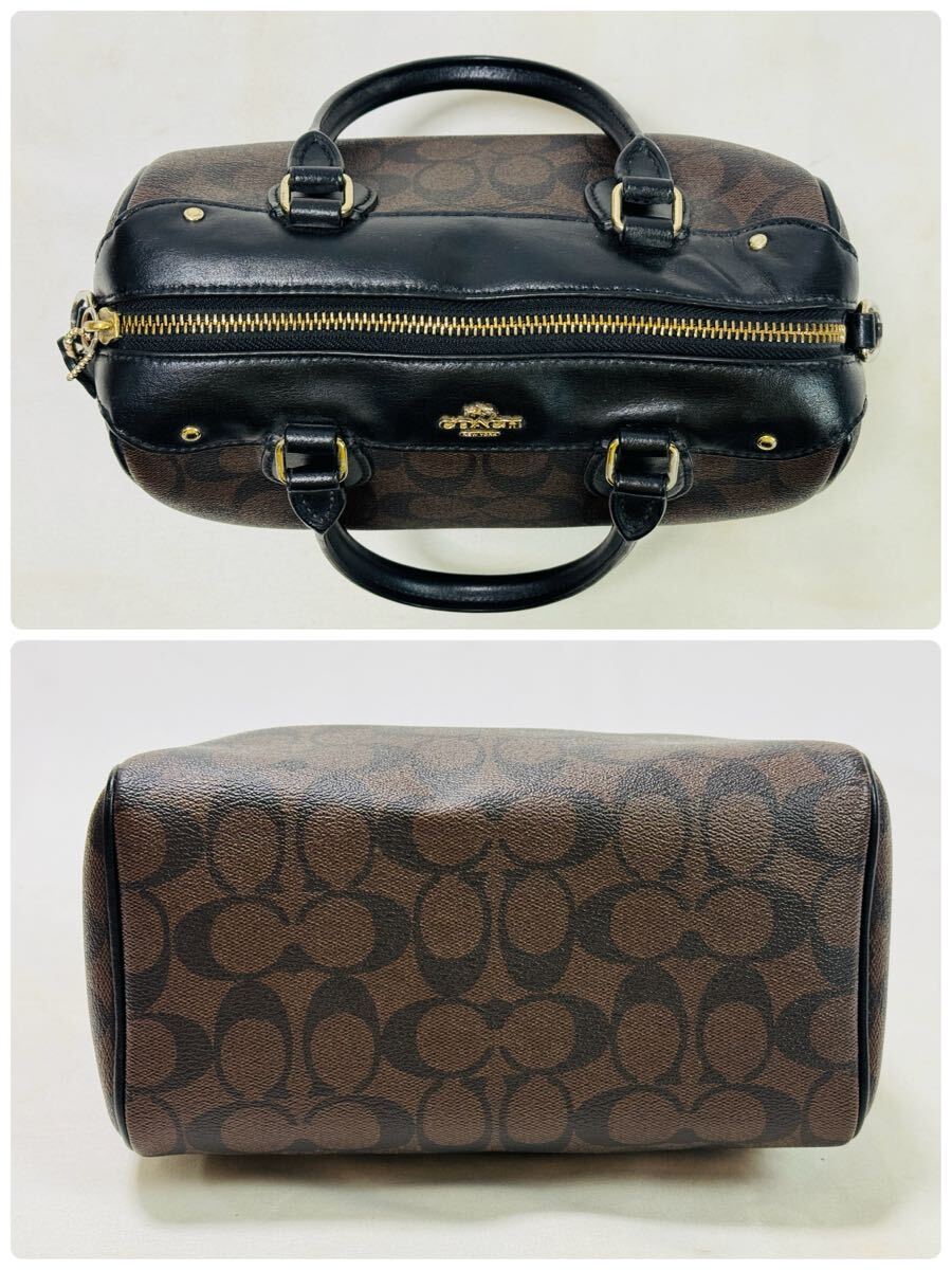 Coach Signature Mini Bennett Satchel in Brown/Black